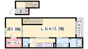 姫路駅 徒歩17分 4階の物件間取画像